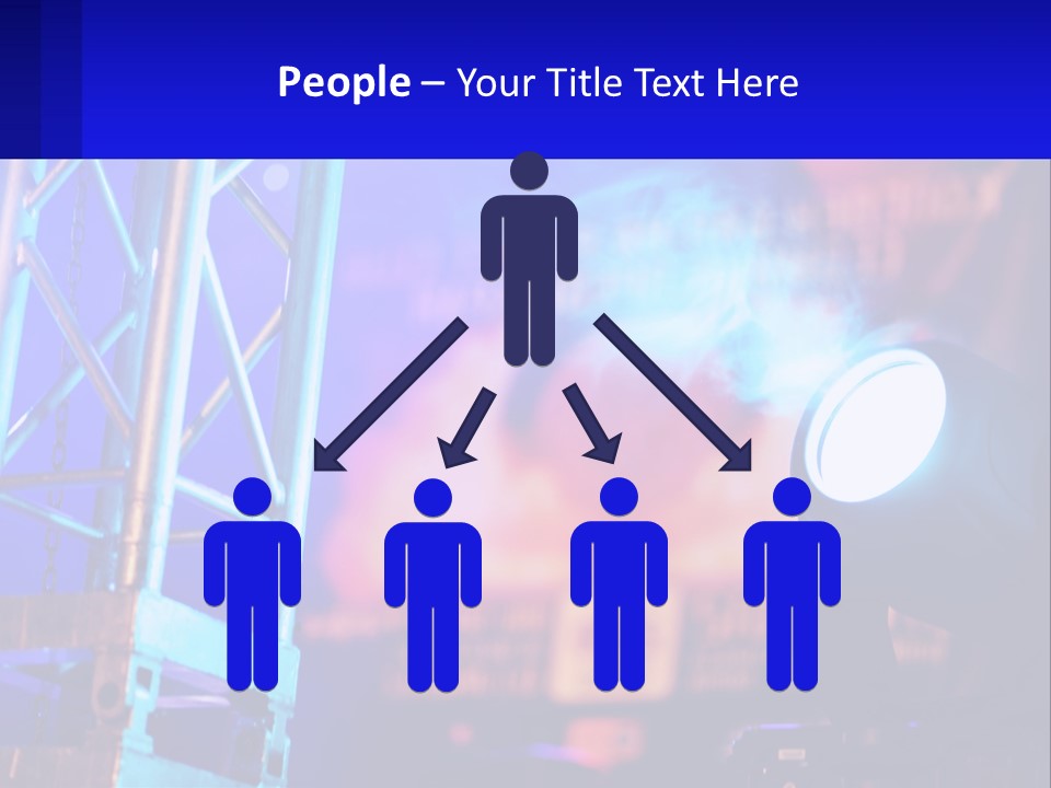 A Stage With A Projector Light On It PowerPoint Template