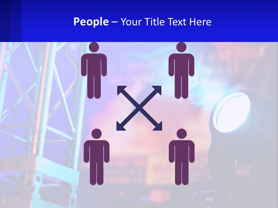 A Stage With A Projector Light On It PowerPoint Template