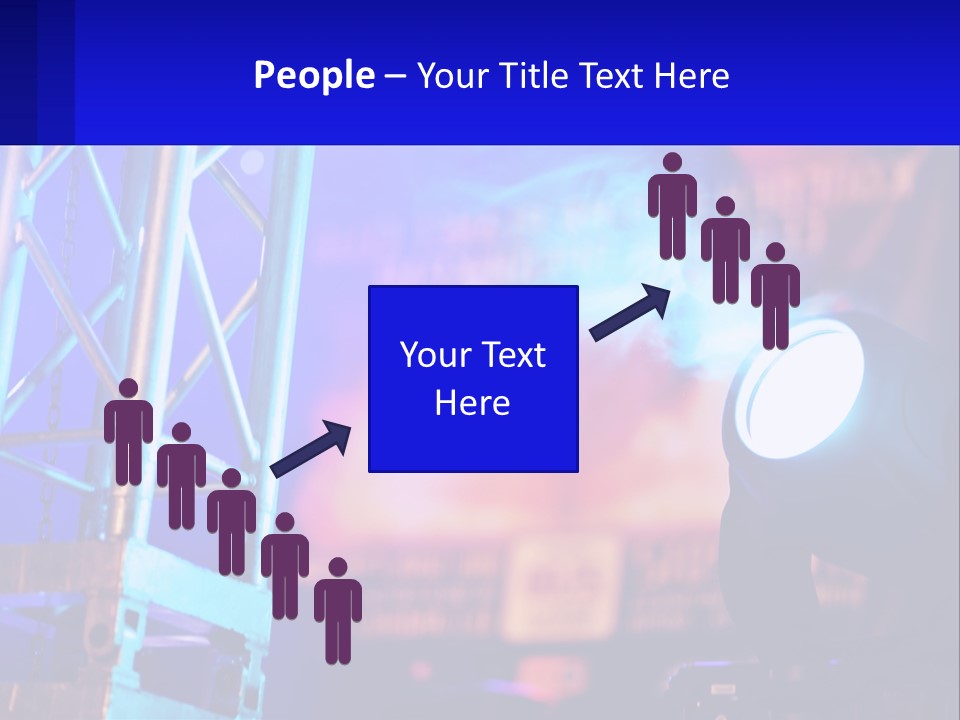 A Stage With A Projector Light On It PowerPoint Template