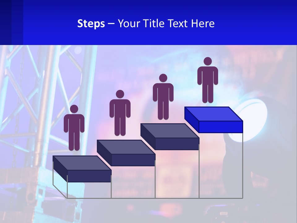 A Stage With A Projector Light On It PowerPoint Template