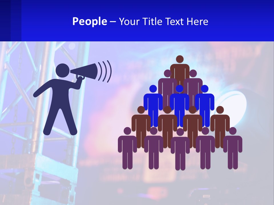 A Stage With A Projector Light On It PowerPoint Template