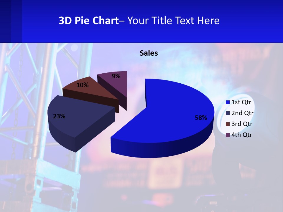 A Stage With A Projector Light On It PowerPoint Template