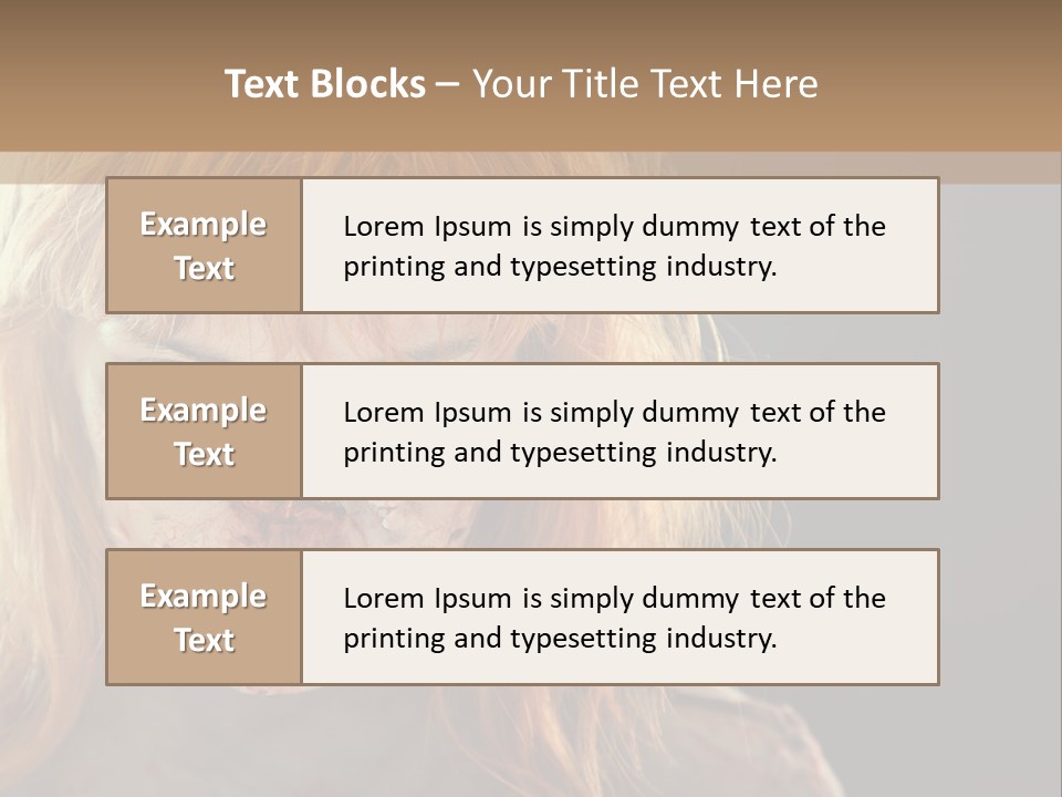 A Woman With Makeup And Blood On Her Face PowerPoint Template
