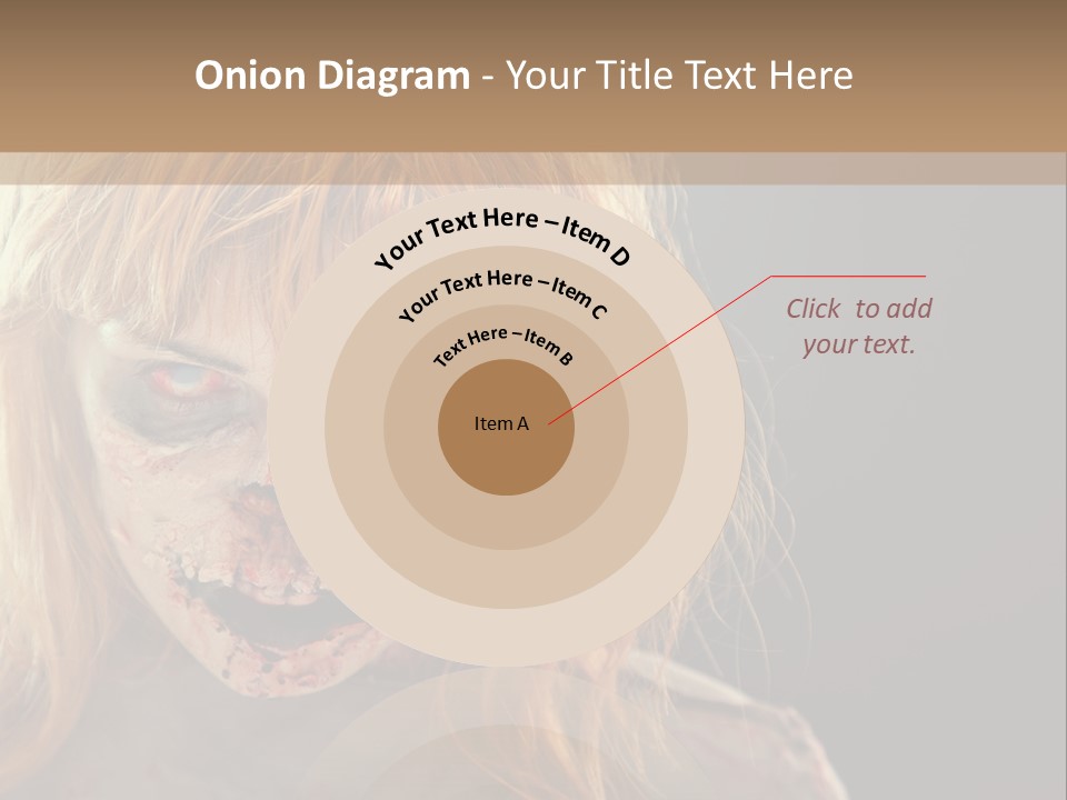 A Woman With Makeup And Blood On Her Face PowerPoint Template