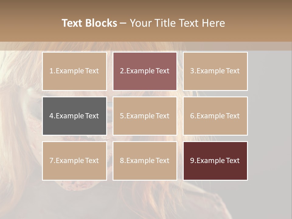 A Woman With Makeup And Blood On Her Face PowerPoint Template