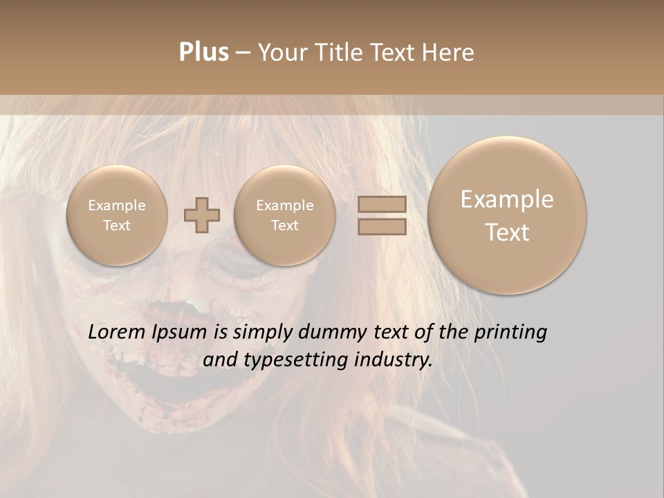 A Woman With Makeup And Blood On Her Face PowerPoint Template