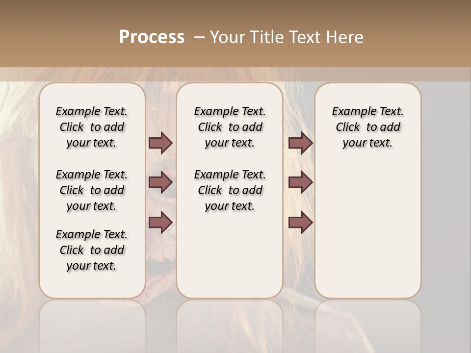 A Woman With Makeup And Blood On Her Face PowerPoint Template
