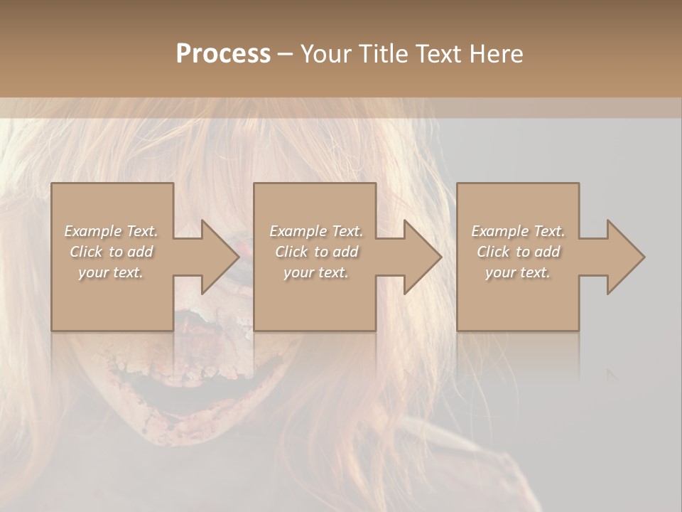 A Woman With Makeup And Blood On Her Face PowerPoint Template