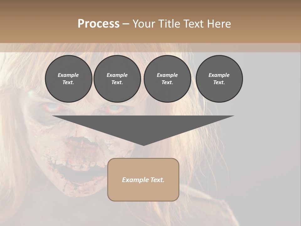 A Woman With Makeup And Blood On Her Face PowerPoint Template