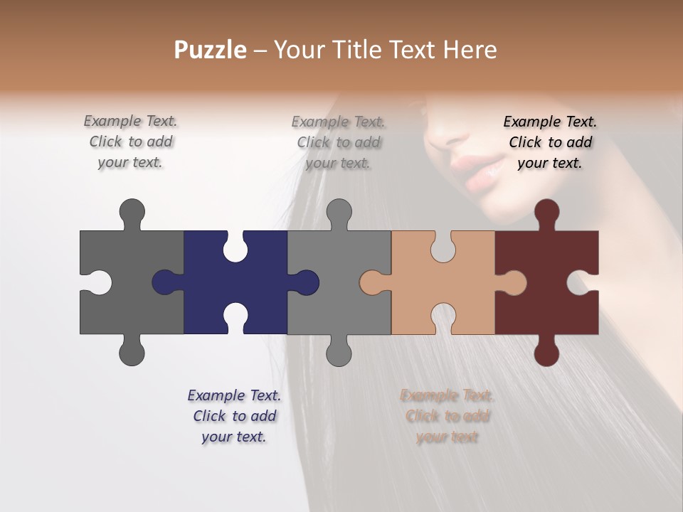 A Woman With Long Black Hair Powerpoint Template PowerPoint Template