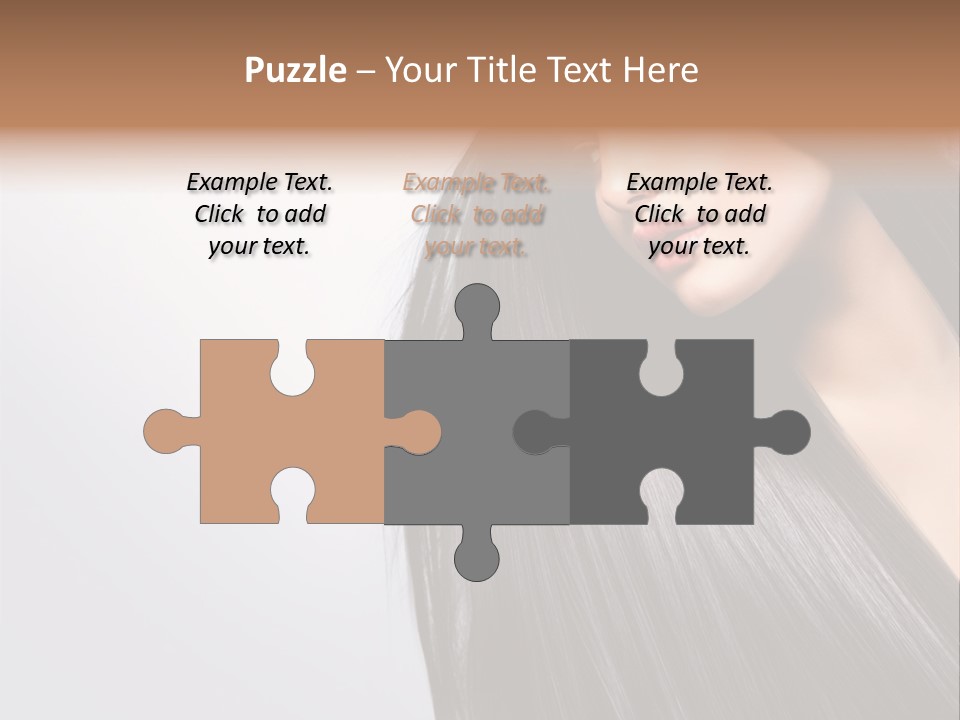 A Woman With Long Black Hair Powerpoint Template PowerPoint Template