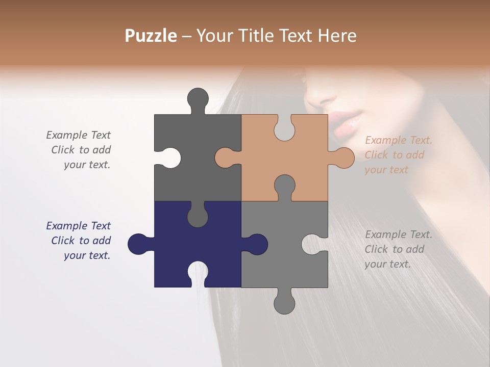 A Woman With Long Black Hair Powerpoint Template PowerPoint Template