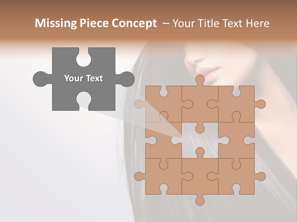 A Woman With Long Black Hair Powerpoint Template PowerPoint Template