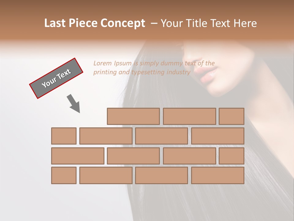 A Woman With Long Black Hair Powerpoint Template PowerPoint Template