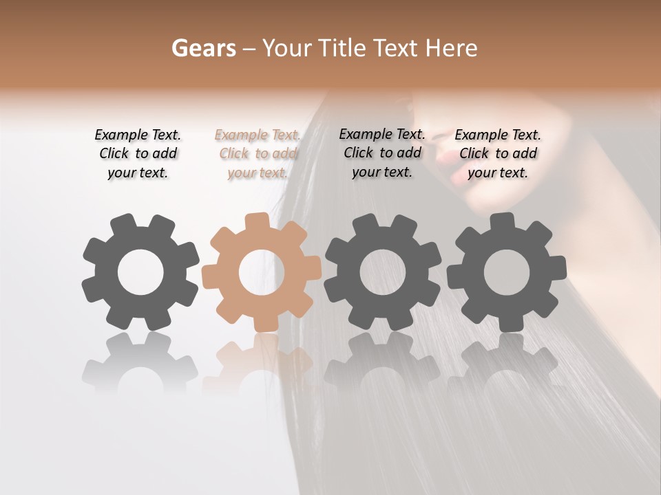 A Woman With Long Black Hair Powerpoint Template PowerPoint Template