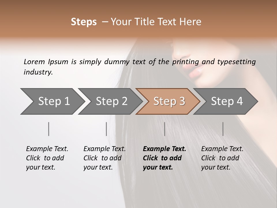 A Woman With Long Black Hair Powerpoint Template PowerPoint Template