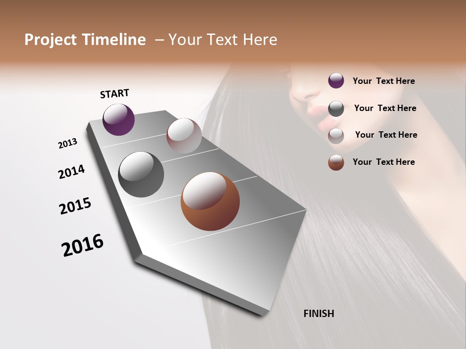 A Woman With Long Black Hair Powerpoint Template PowerPoint Template