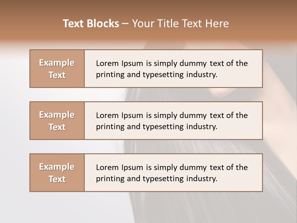 A Woman With Long Black Hair Powerpoint Template PowerPoint Template