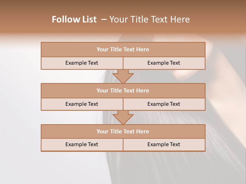 A Woman With Long Black Hair Powerpoint Template PowerPoint Template