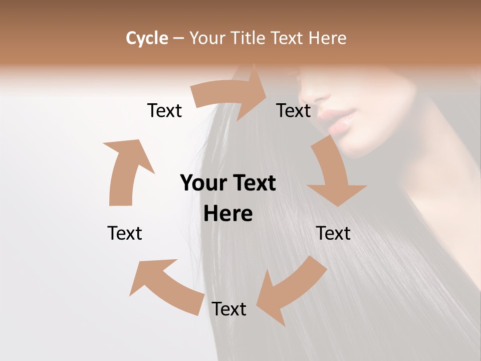 A Woman With Long Black Hair Powerpoint Template PowerPoint Template