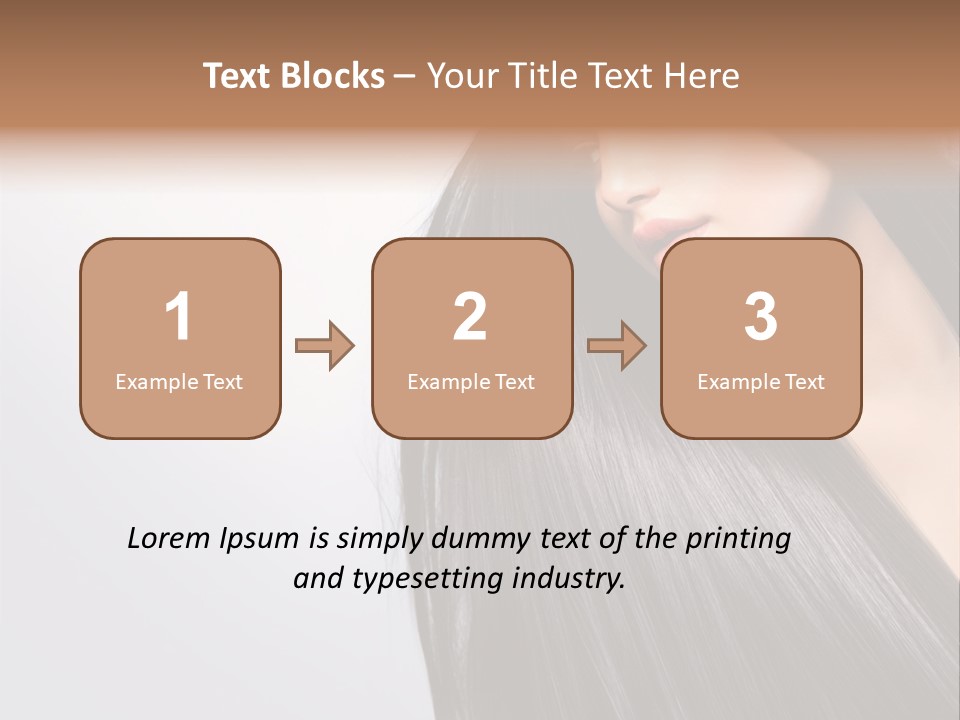 A Woman With Long Black Hair Powerpoint Template PowerPoint Template