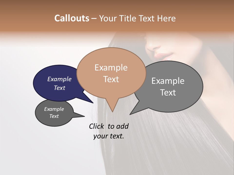 A Woman With Long Black Hair Powerpoint Template PowerPoint Template
