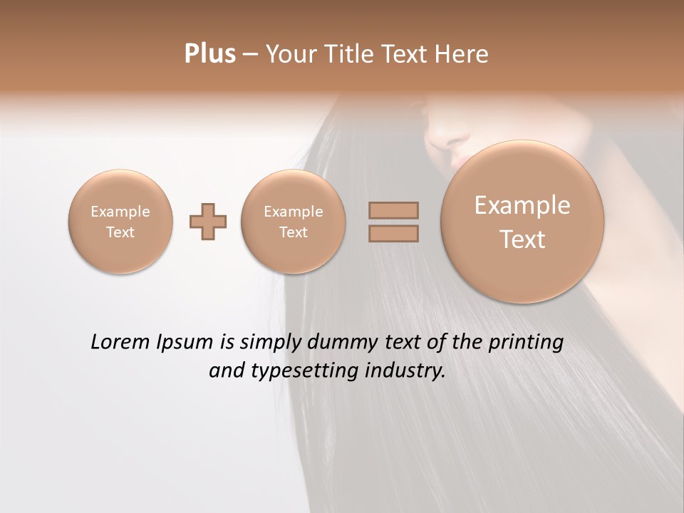 A Woman With Long Black Hair Powerpoint Template PowerPoint Template