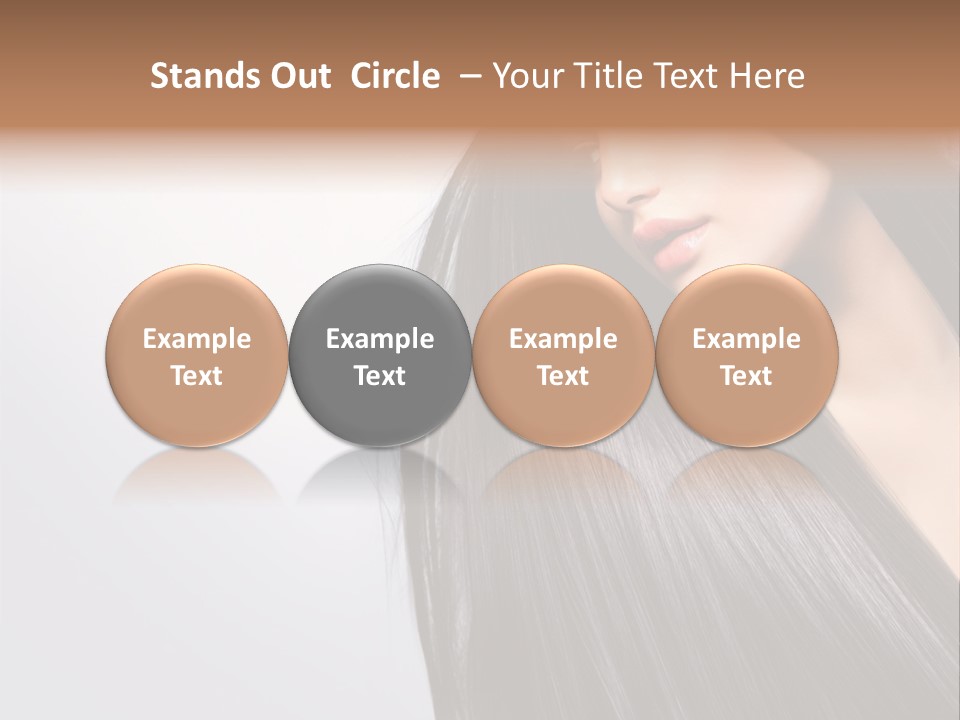 A Woman With Long Black Hair Powerpoint Template PowerPoint Template