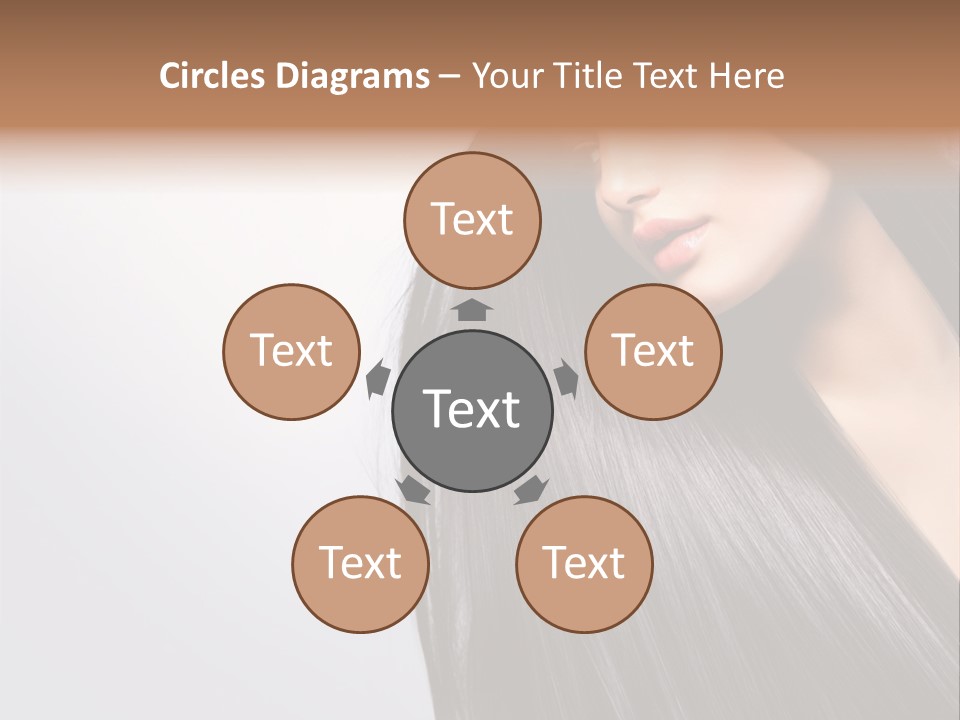 A Woman With Long Black Hair Powerpoint Template PowerPoint Template