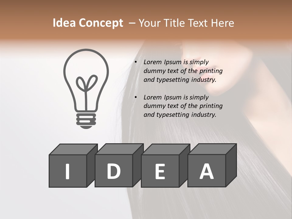 A Woman With Long Black Hair Powerpoint Template PowerPoint Template