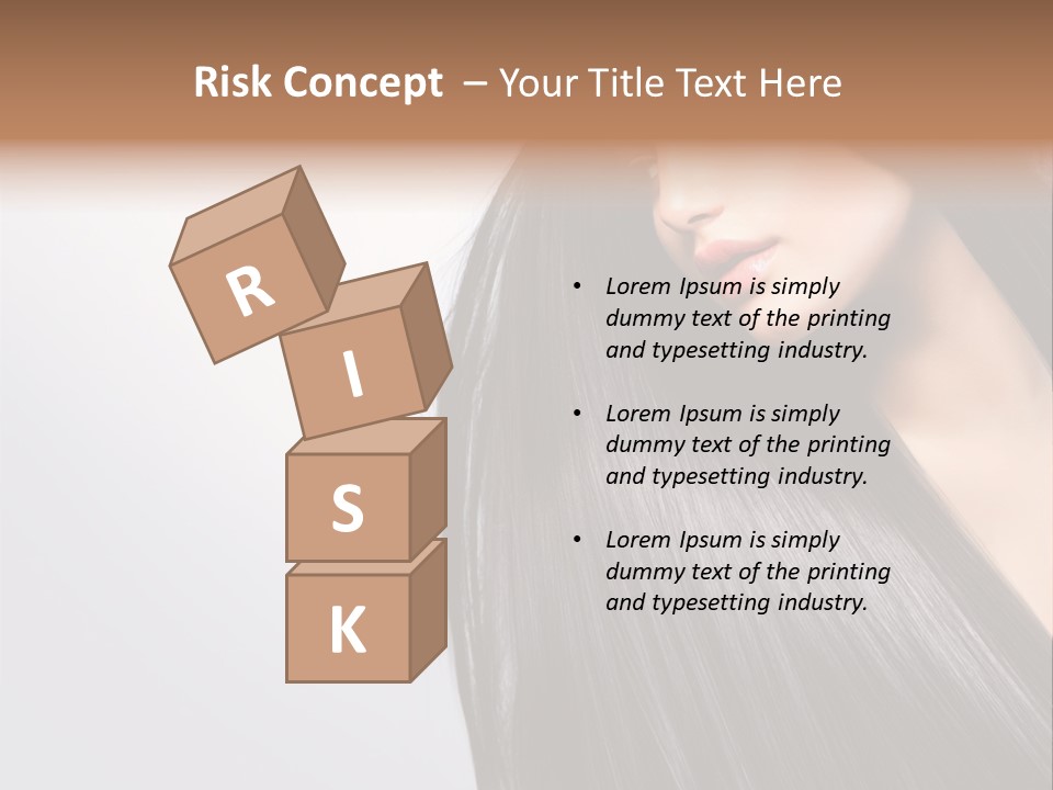 A Woman With Long Black Hair Powerpoint Template PowerPoint Template