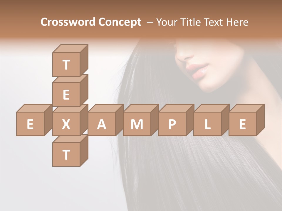 A Woman With Long Black Hair Powerpoint Template PowerPoint Template
