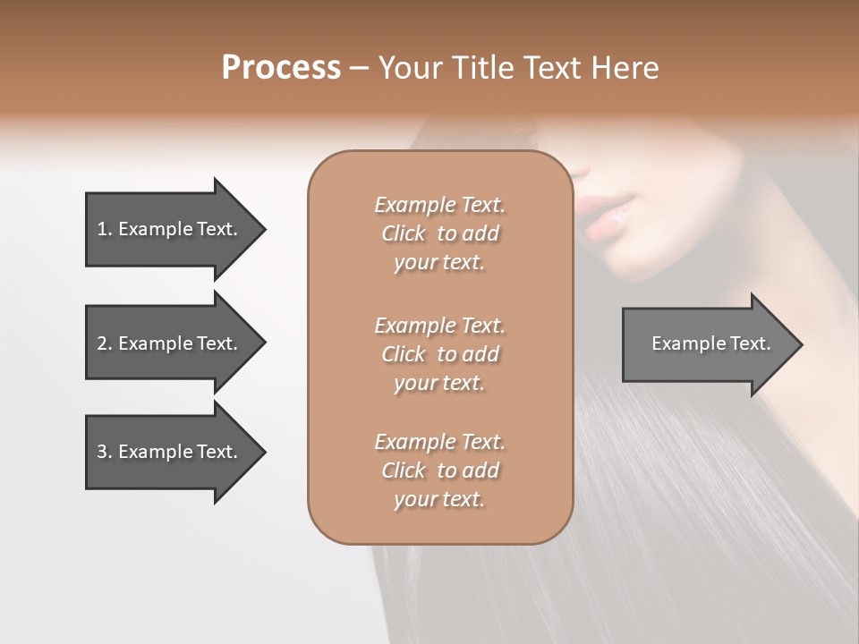 A Woman With Long Black Hair Powerpoint Template PowerPoint Template