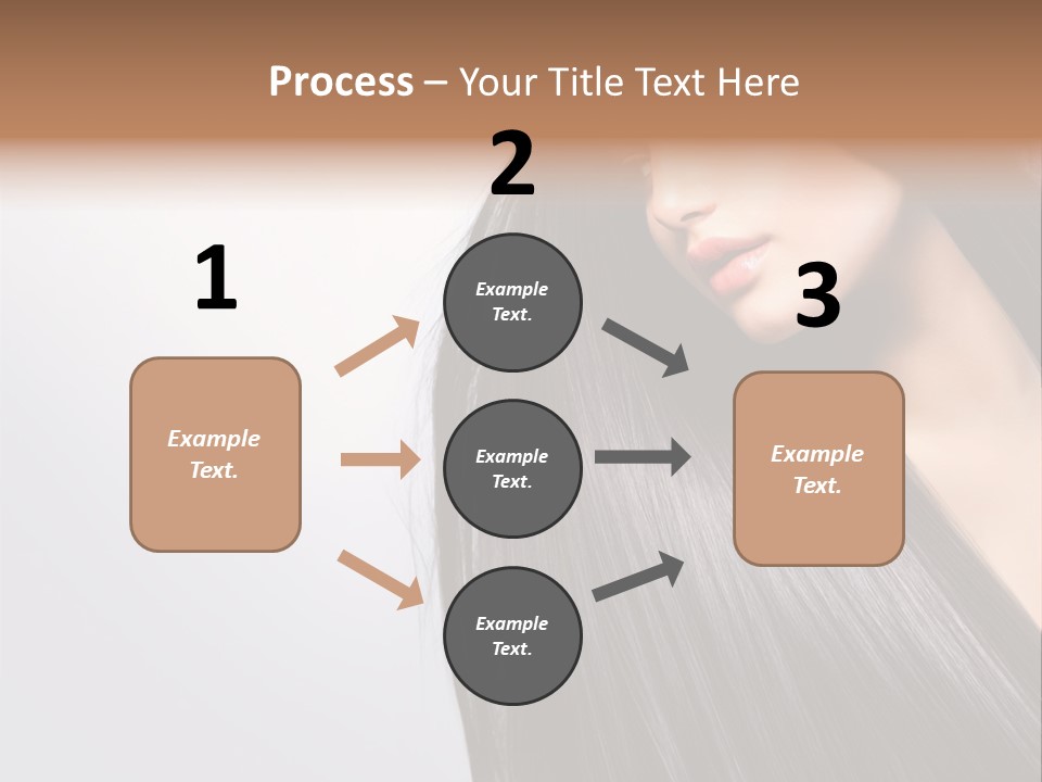 A Woman With Long Black Hair Powerpoint Template PowerPoint Template