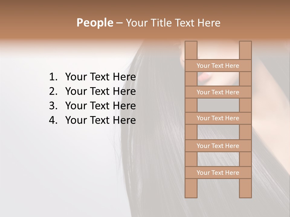 A Woman With Long Black Hair Powerpoint Template PowerPoint Template