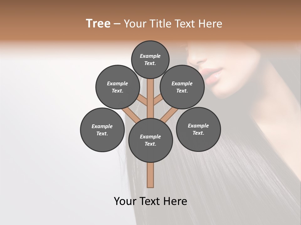 A Woman With Long Black Hair Powerpoint Template PowerPoint Template