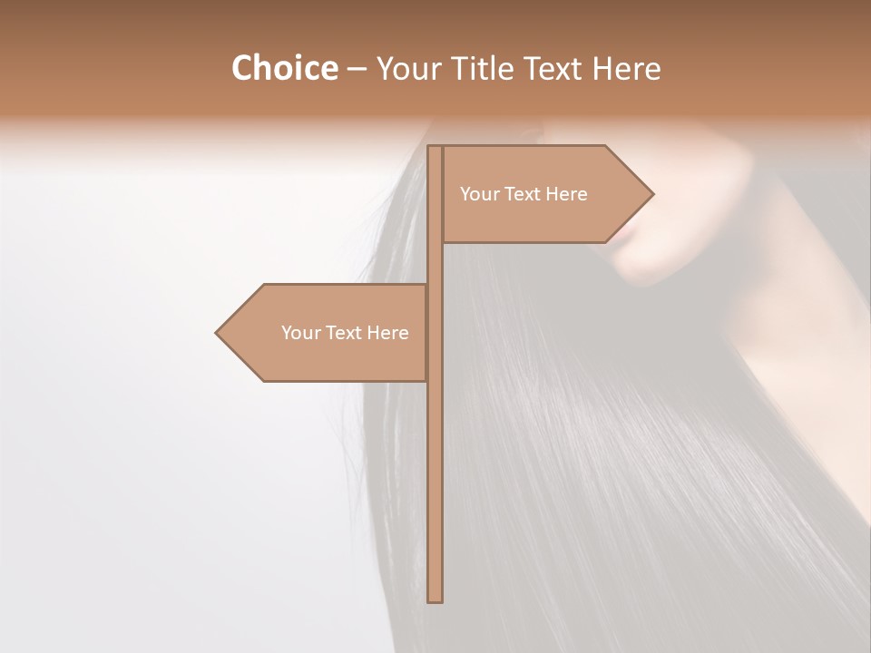 A Woman With Long Black Hair Powerpoint Template PowerPoint Template