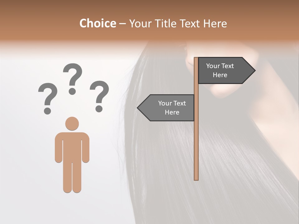 A Woman With Long Black Hair Powerpoint Template PowerPoint Template