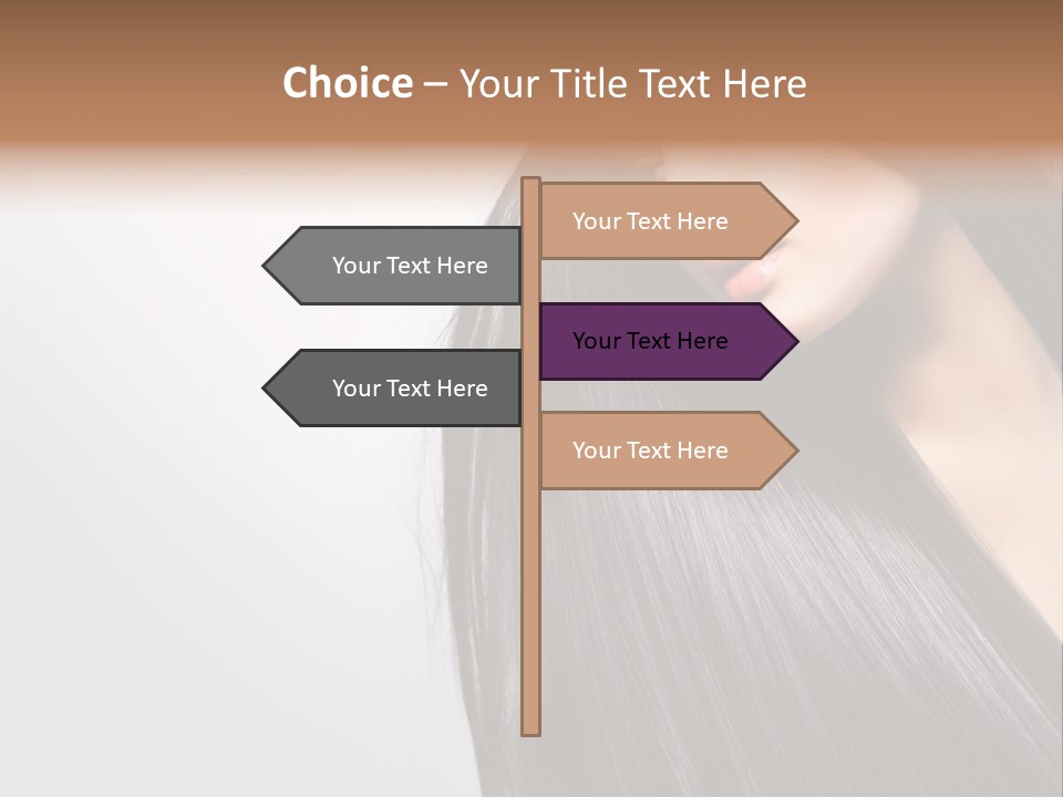 A Woman With Long Black Hair Powerpoint Template PowerPoint Template
