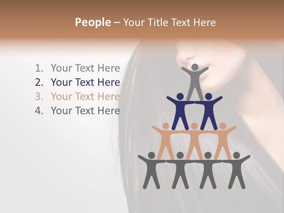 A Woman With Long Black Hair Powerpoint Template PowerPoint Template