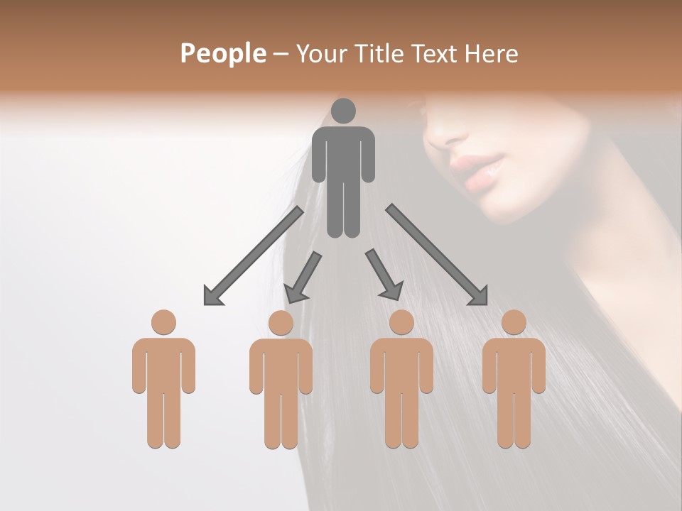 A Woman With Long Black Hair Powerpoint Template PowerPoint Template