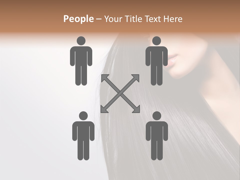 A Woman With Long Black Hair Powerpoint Template PowerPoint Template