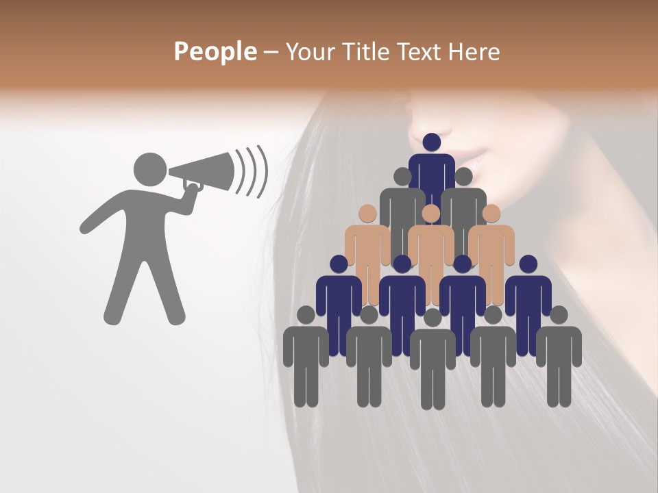 A Woman With Long Black Hair Powerpoint Template PowerPoint Template