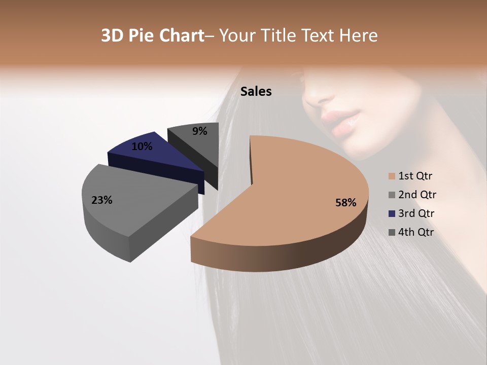 A Woman With Long Black Hair Powerpoint Template PowerPoint Template