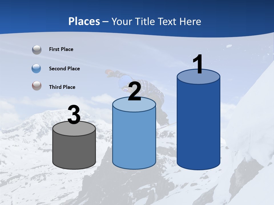 A Person On A Snowboard Jumping Over A Snowy Mountain PowerPoint Template