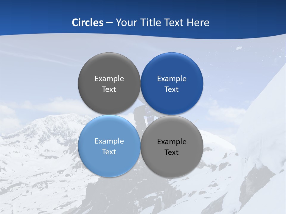 A Person On A Snowboard Jumping Over A Snowy Mountain PowerPoint Template