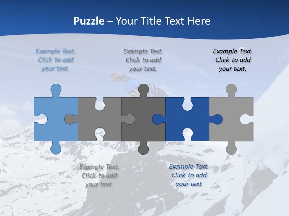 A Person On A Snowboard Jumping Over A Snowy Mountain PowerPoint Template