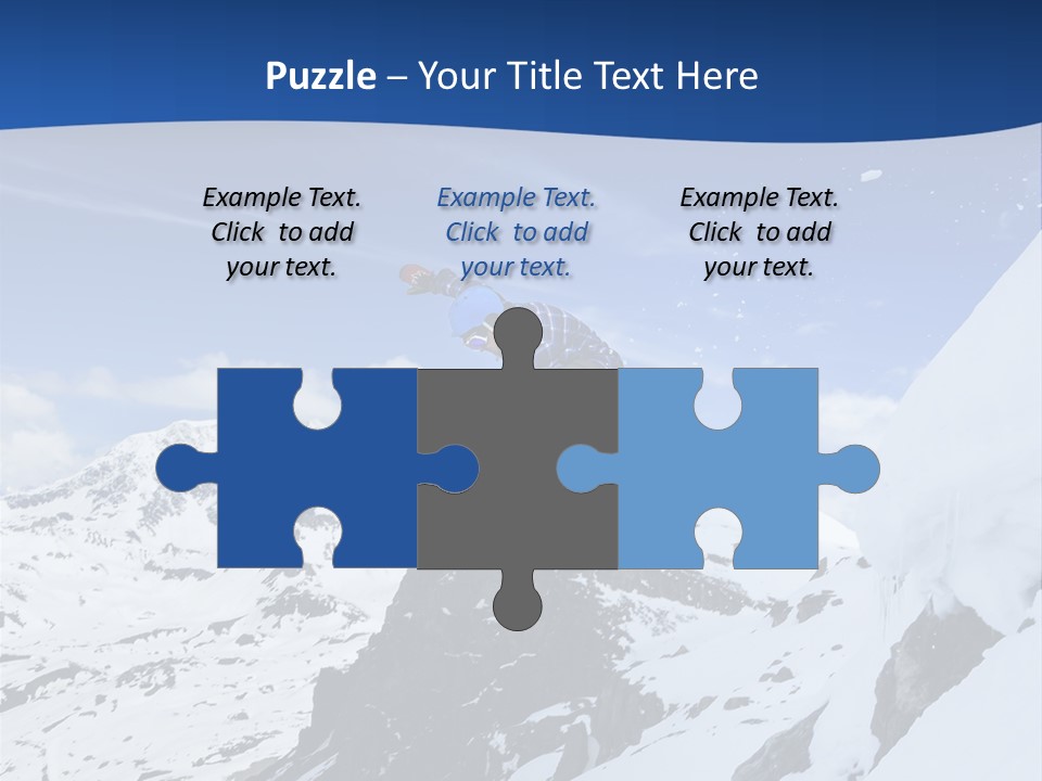 A Person On A Snowboard Jumping Over A Snowy Mountain PowerPoint Template