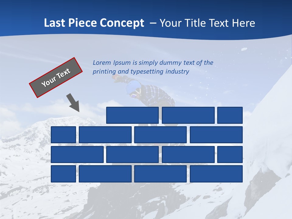 A Person On A Snowboard Jumping Over A Snowy Mountain PowerPoint Template