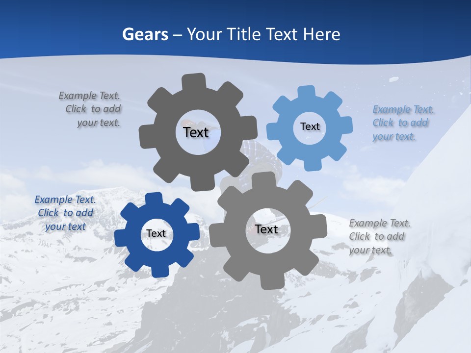 A Person On A Snowboard Jumping Over A Snowy Mountain PowerPoint Template